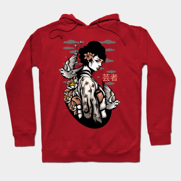 Geisha is an artist of the floating world. She dances, she sings. The rest is shadows, the rest is secret. Hoodie by Your_wardrobe